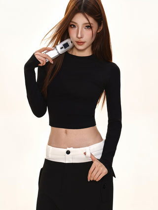 Midriff-Baring Short Top