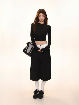 Midriff-Baring Short Top