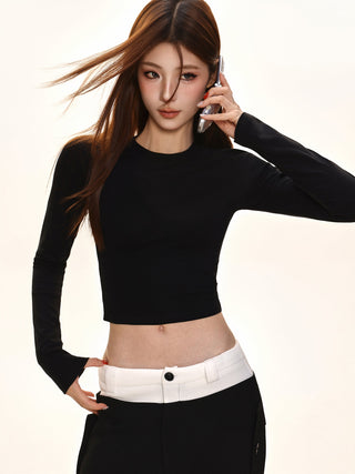 Midriff-Baring Short Top