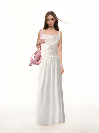 White Suspender Dress