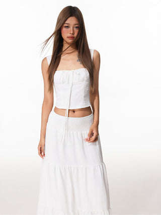 Sweet Vest Tiered Skirt Set