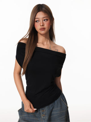 Off-Shoulder Backless Top