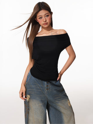 Off-Shoulder Backless Top