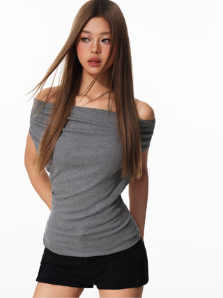 Off-Shoulder Backless Top