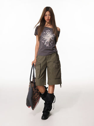 Large Pocket Khaki Trousers