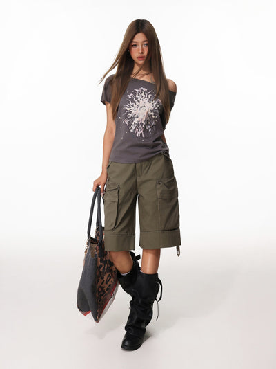 Large Pocket Khaki Trousers