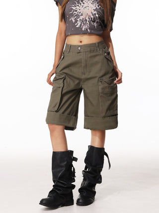 Large Pocket Khaki Trousers