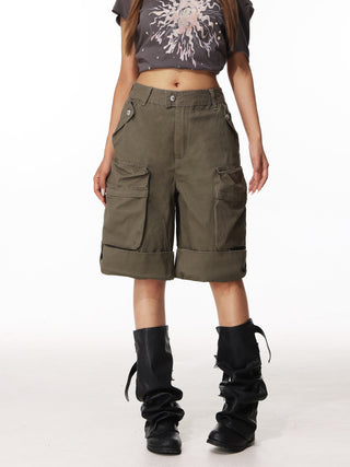 Large Pocket Khaki Trousers