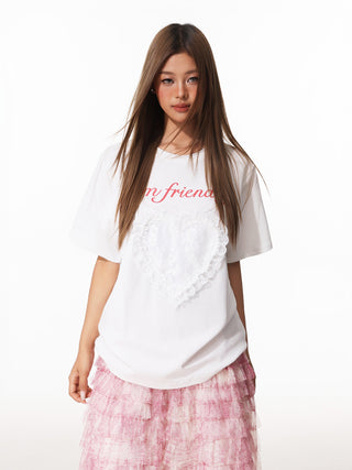 Lace Love Print T-Shirt