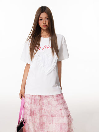 Lace Love Print T-Shirt