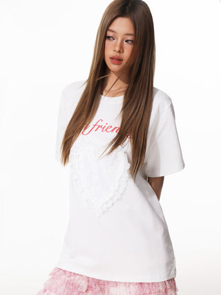 Lace Love Print T-Shirt