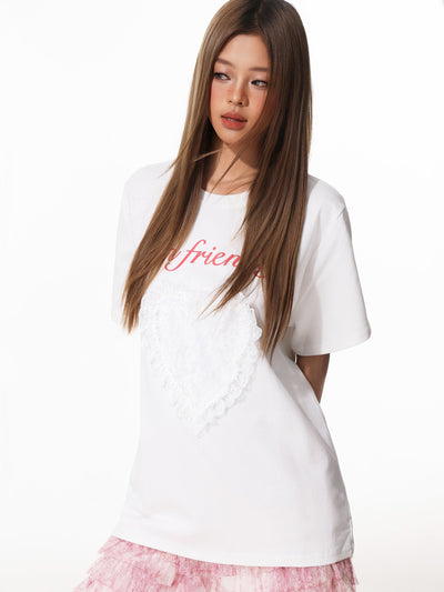 Lace Love Print T-Shirt