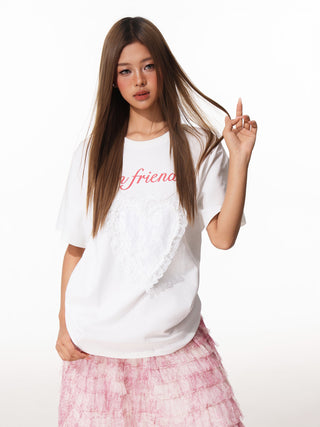 Lace Love Print T-Shirt