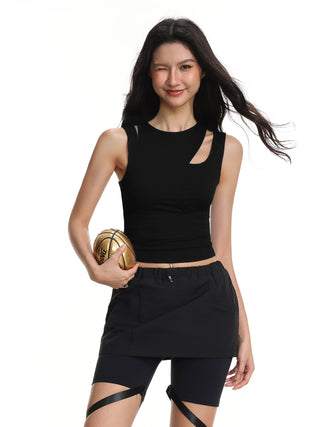 Cutout Sleeveless Vest