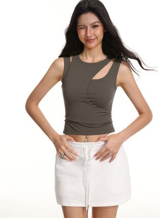 Cutout Sleeveless Vest