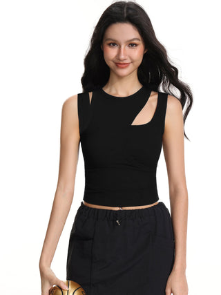 Cutout Sleeveless Vest
