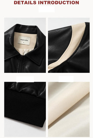 Patchwork Leather Jacket