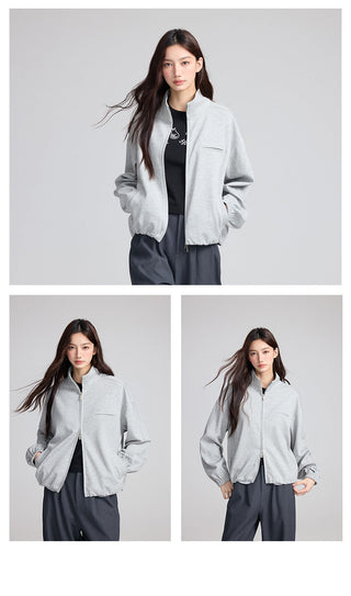 Zipper Sweater Jacket
