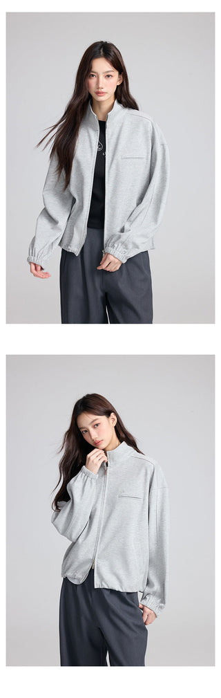 Zipper Sweater Jacket