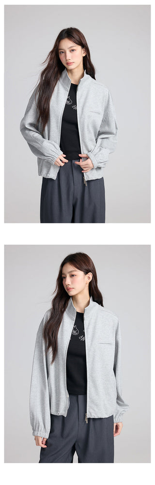 Zipper Sweater Jacket