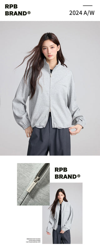 Zipper Sweater Jacket