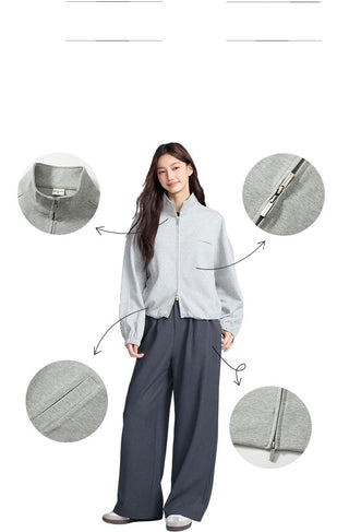 Zipper Sweater Jacket