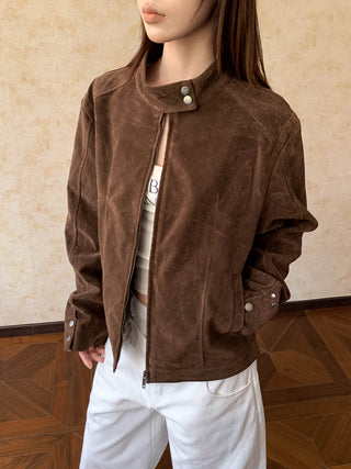 Suede Harrington Jacket