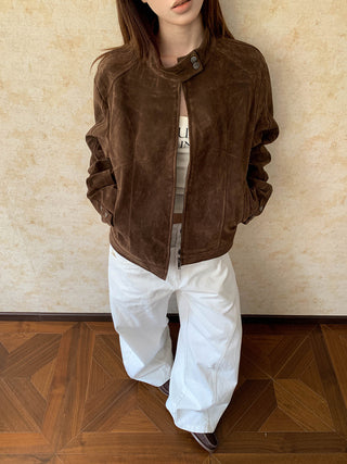 Suede Harrington Jacket