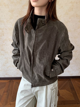 Suede Harrington Jacket