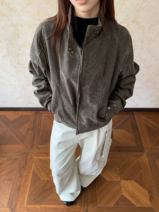 Suede Harrington Jacket
