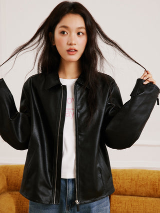 Retro Leather Coat