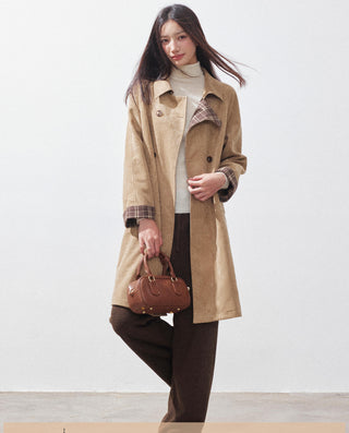 Plaid Trench Coat