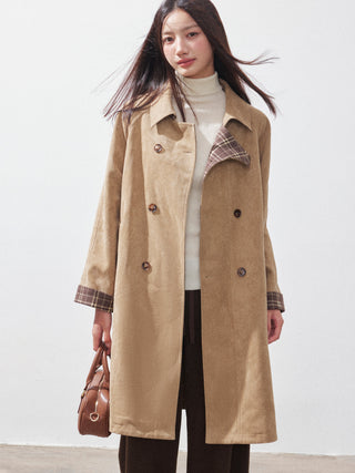 Plaid Trench Coat