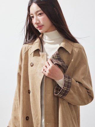 Plaid Trench Coat