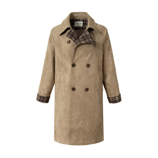 Plaid Trench Coat