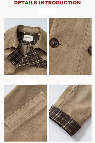 Plaid Trench Coat