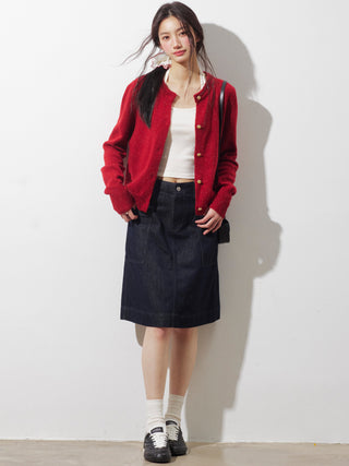 Red Knit Cardigan
