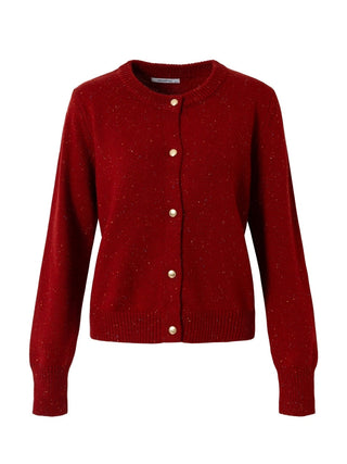 Red Knit Cardigan