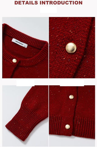 Red Knit Cardigan