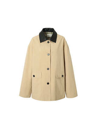 Check Trench Coat