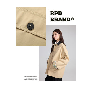Check Trench Coat