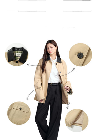 Check Trench Coat