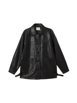 Black Leather Trench