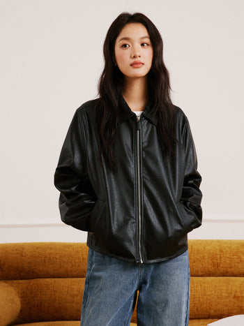 Retro Leather Coat