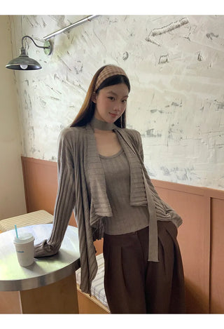loose knit cardigan