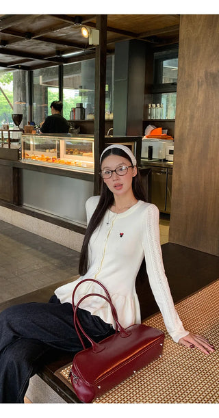 design knit cardigan