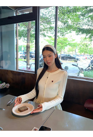 design knit cardigan