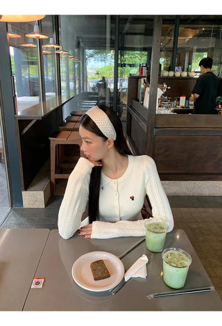 design knit cardigan