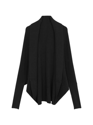 black knit cardigan