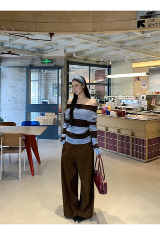 off-shoulder sweater